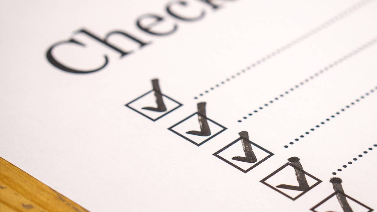 image of a checklist